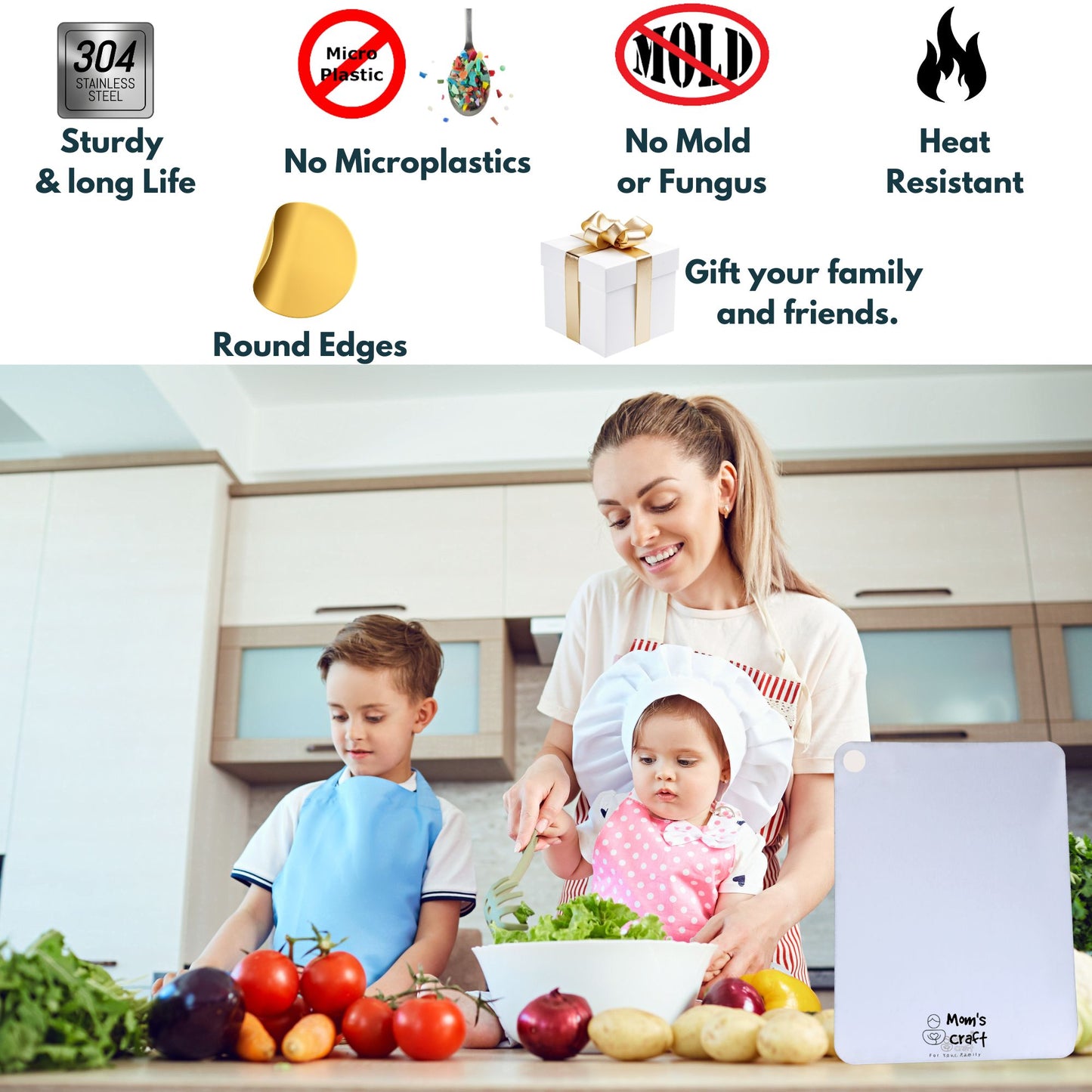 Stainless Steel Chopping Board - Regular