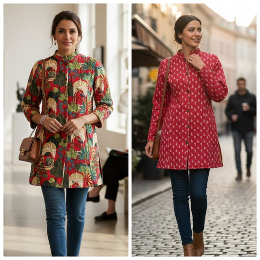 Long Reversible Quilted Jacket (2)