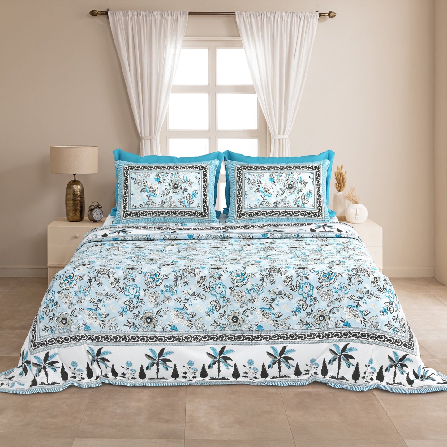 KING Size Bedsheet with 2 Pillow (SST37)