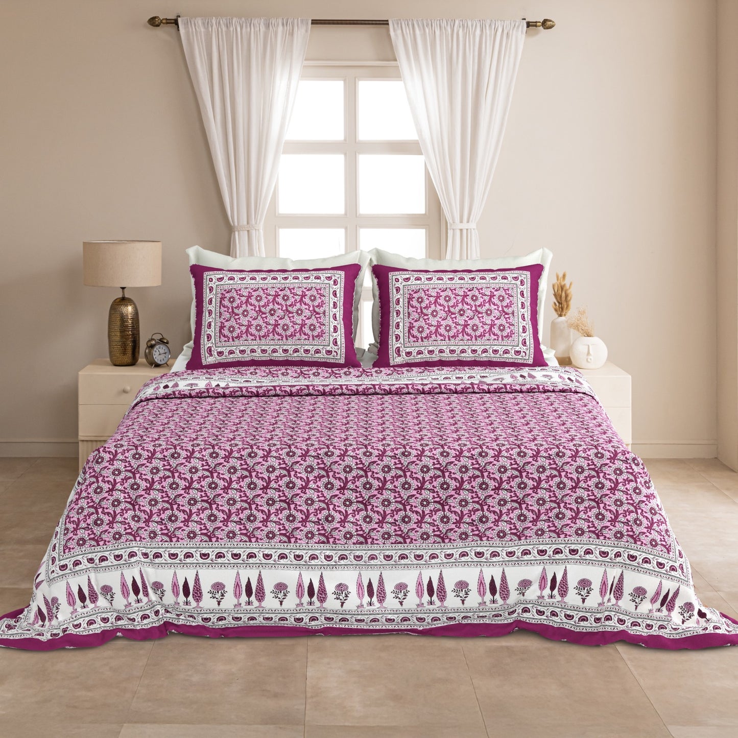 KING Size Bedsheet with 2 Pillow (SST40)