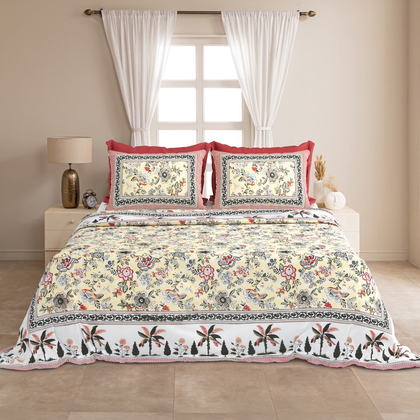 KING Size Bedsheet with 2 Pillow (SST44)