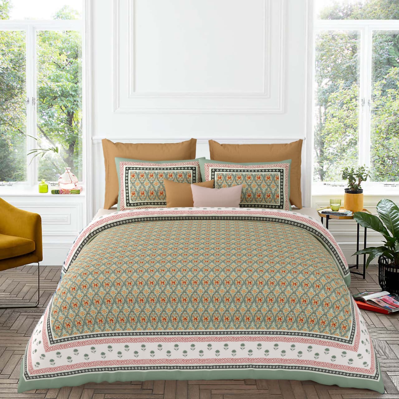 KING Size Bedsheet with 2 Pillow (SST59)