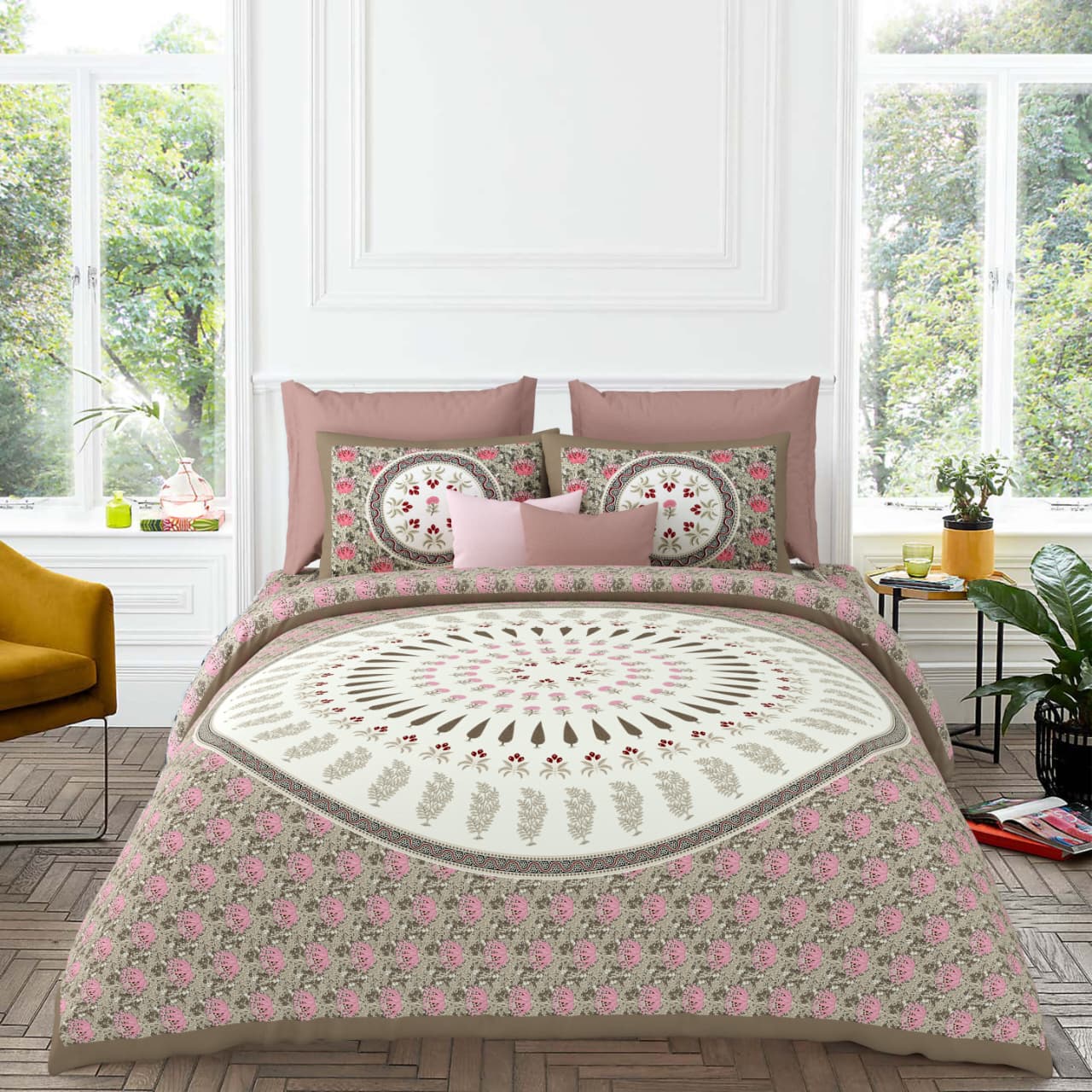 KING Size Bedsheet with 2 Pillow (SST66)