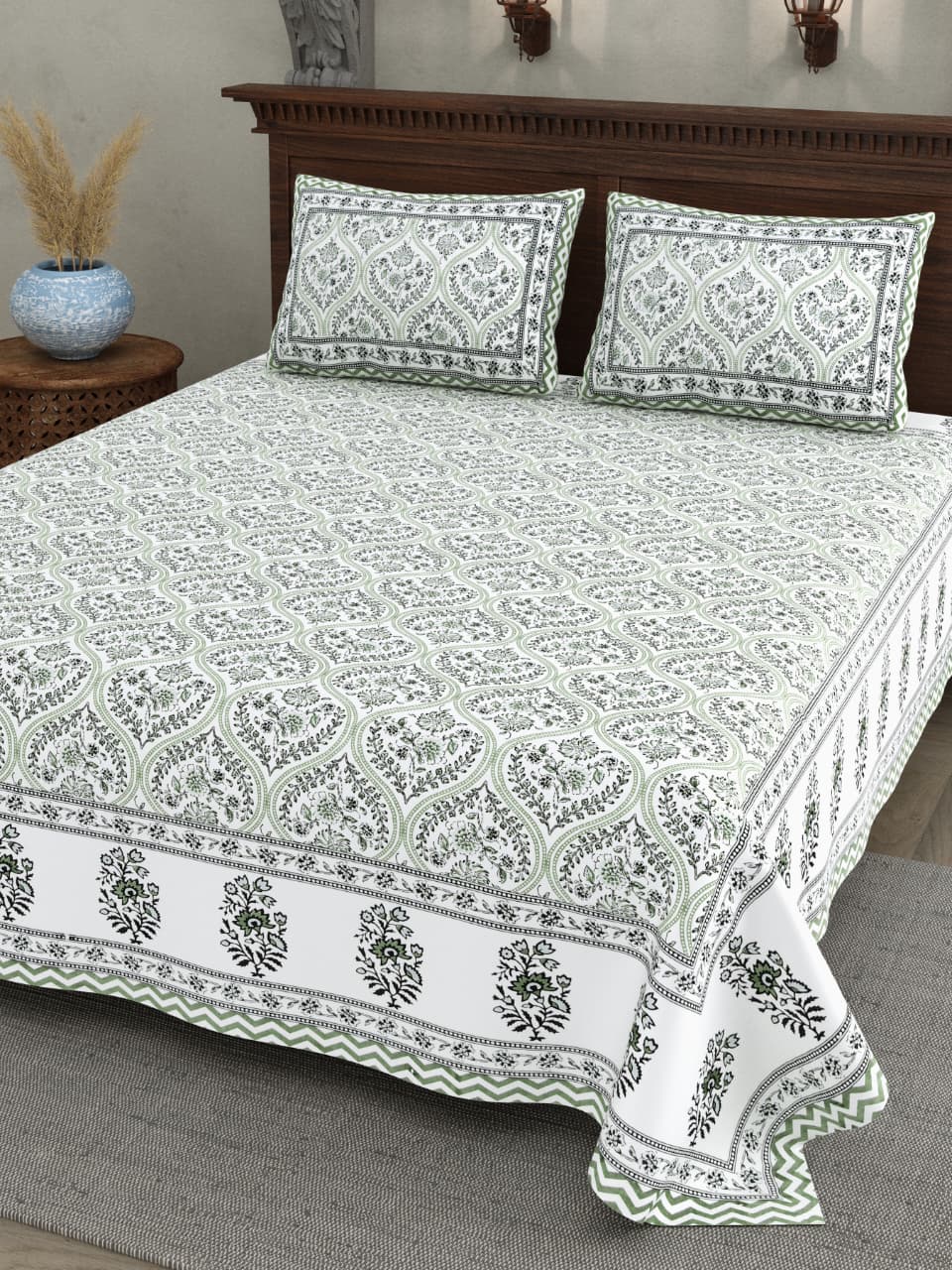 Double Bedsheet with 2 Pillow(SST70)