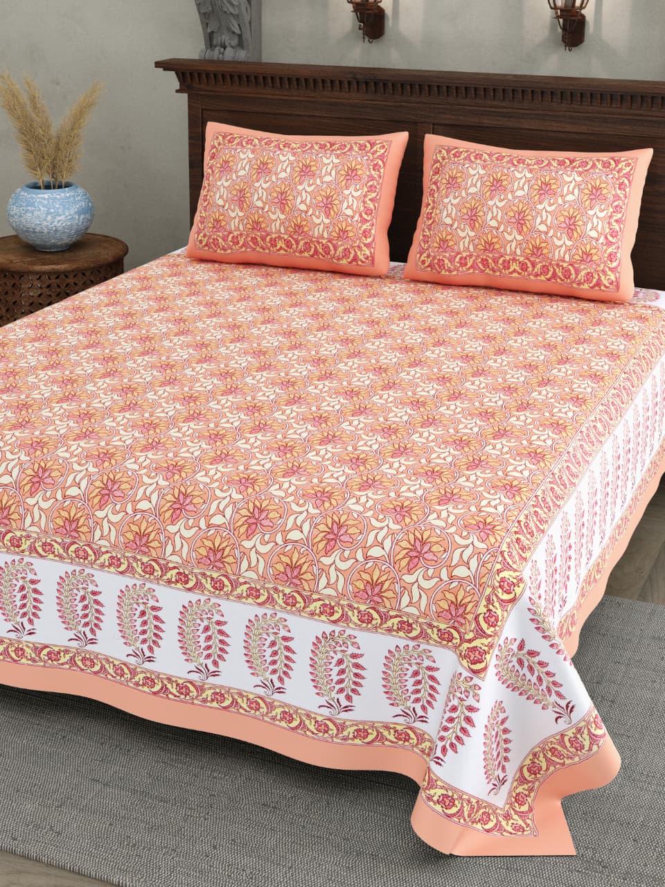 Double Bedsheet with 2 Pillow(SST79)