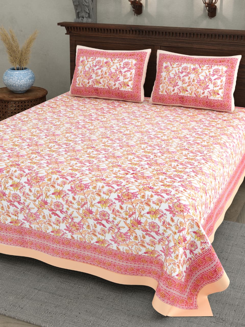 Double Bedsheet with 2 Pillow(SST81)