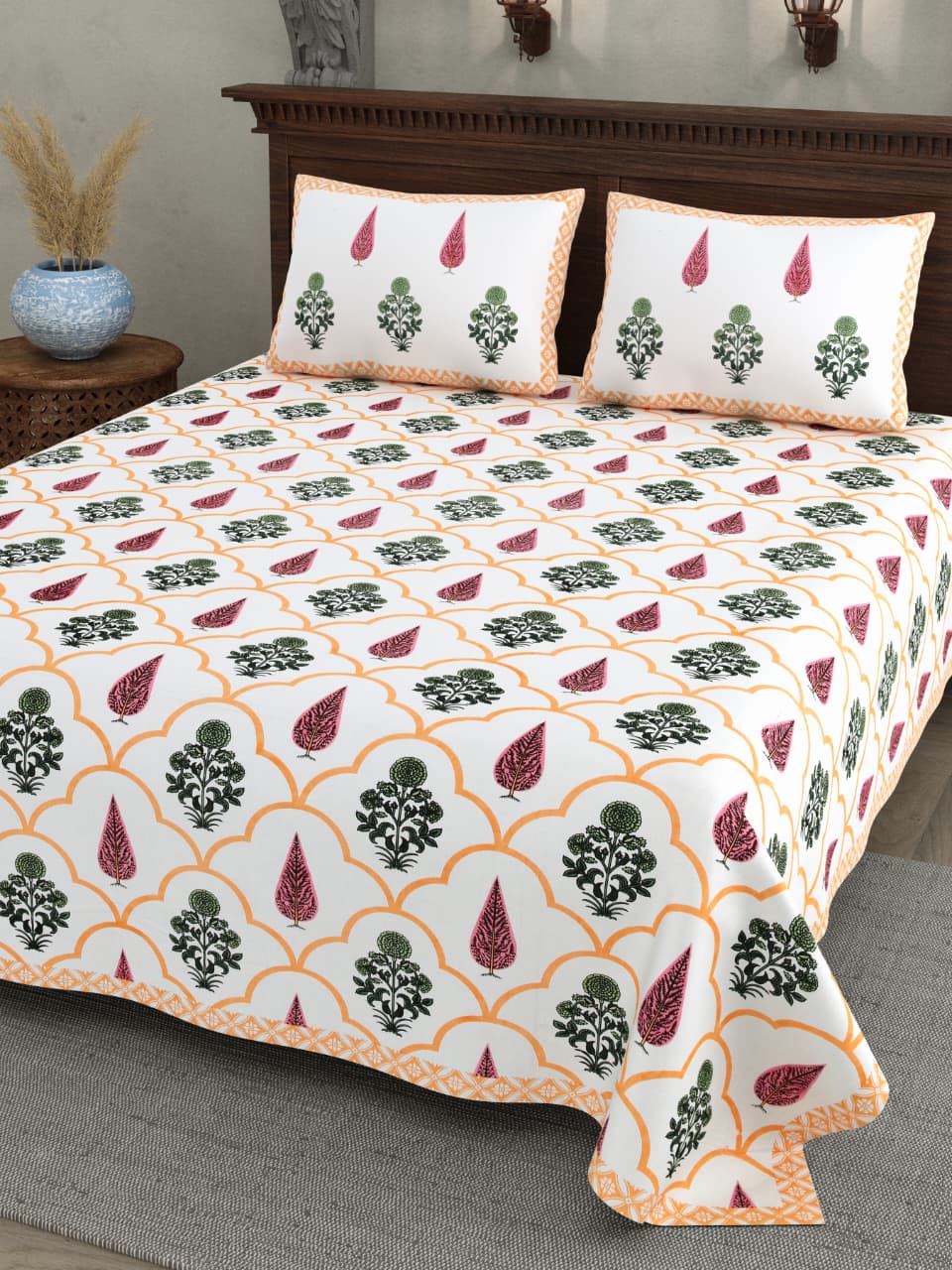 Double Bedsheet with 2 Pillow(SST82)