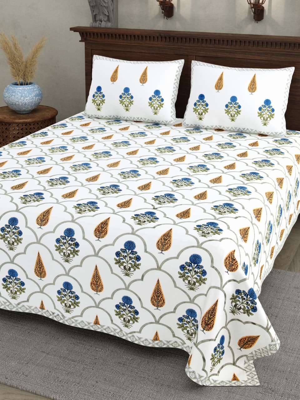 Double Bedsheet with 2 Pillow(SST90)