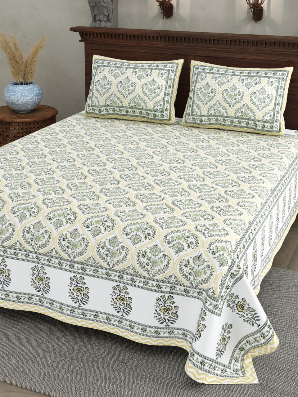 Double Bedsheet with 2 Pillow(SST92)