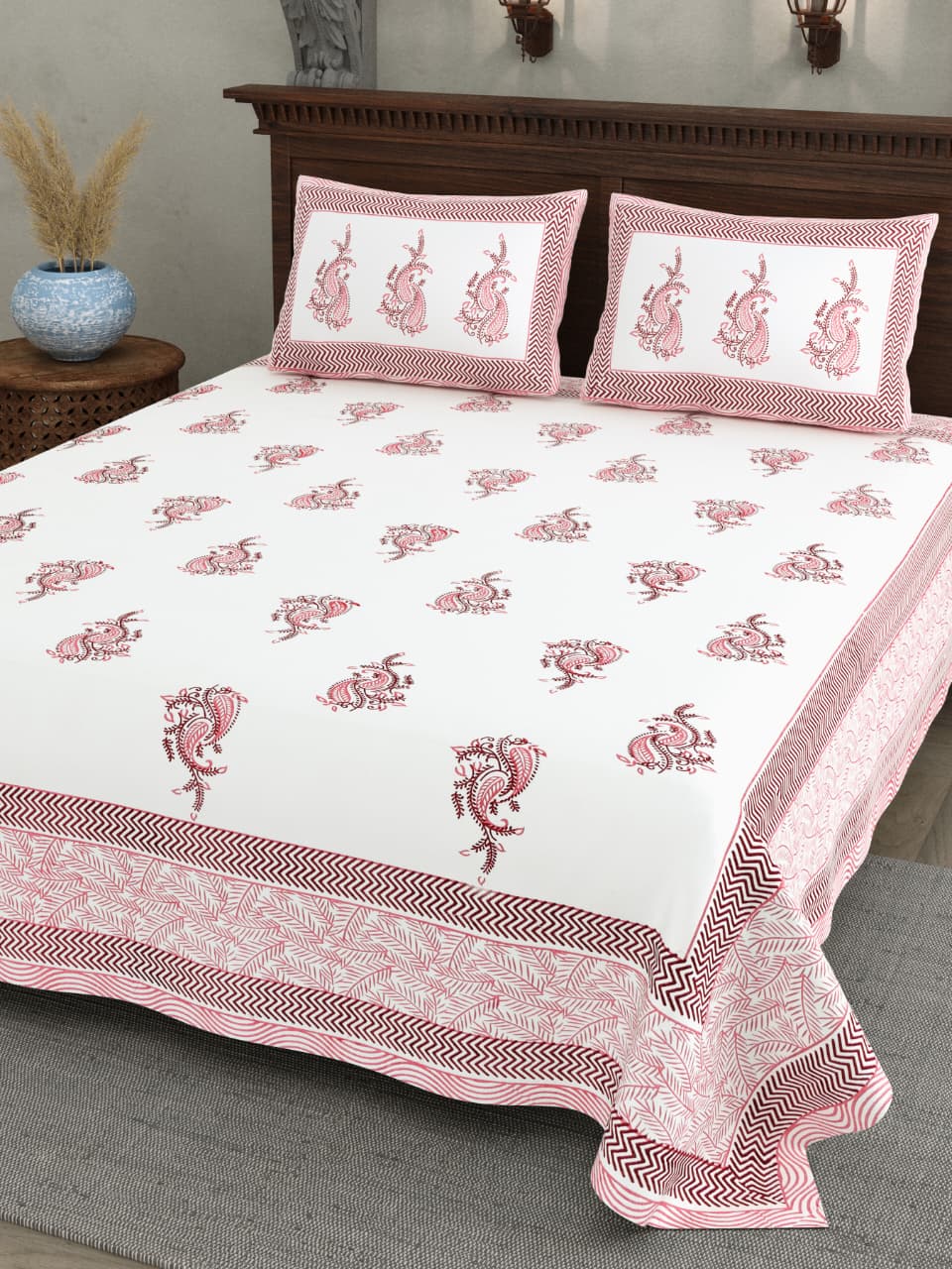 Double Bedsheet with 2 Pillow(SST96)
