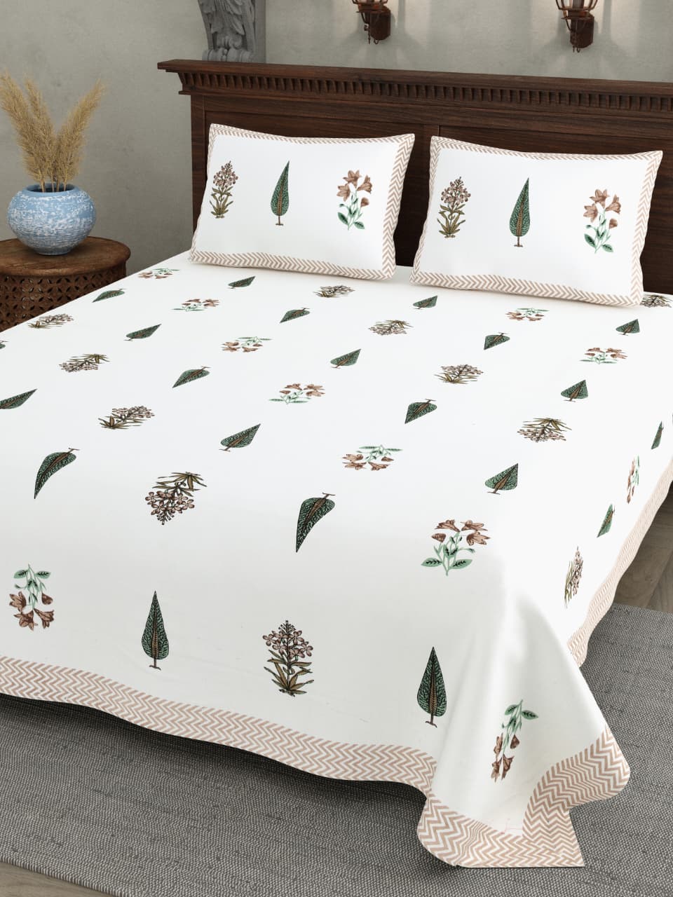 Double Bedsheet with 2 Pillow(SST100)