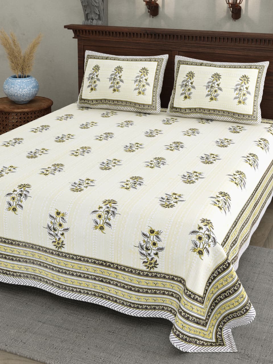 Double Bedsheet with 2 Pillow(SST103)