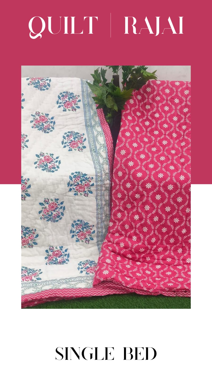 Elite Mulmul Printed Quilt RAJAI (SINGLE BED) (175)