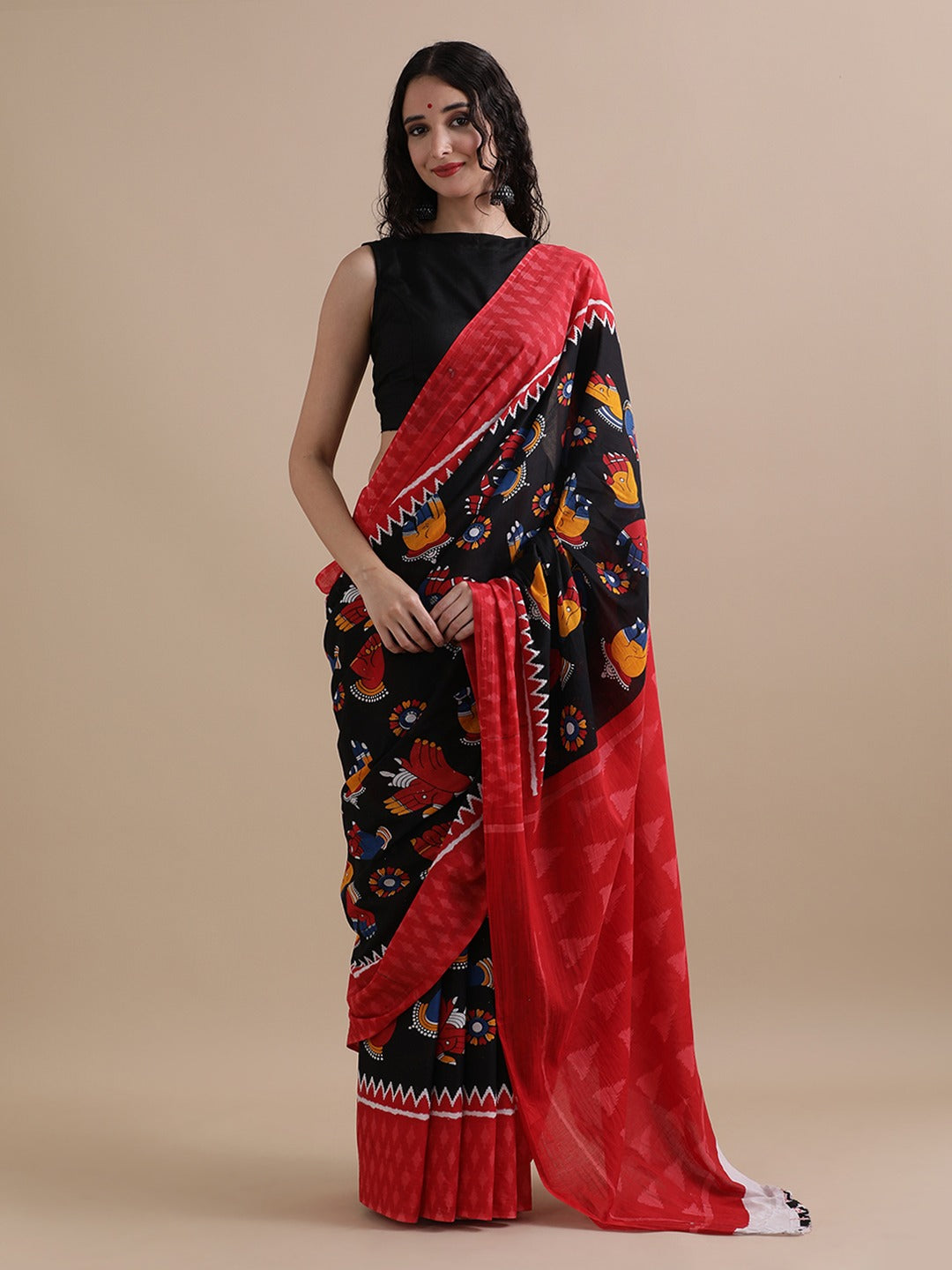 Pure Cotton Mul Mul Printed Sarees With Blouse (25)