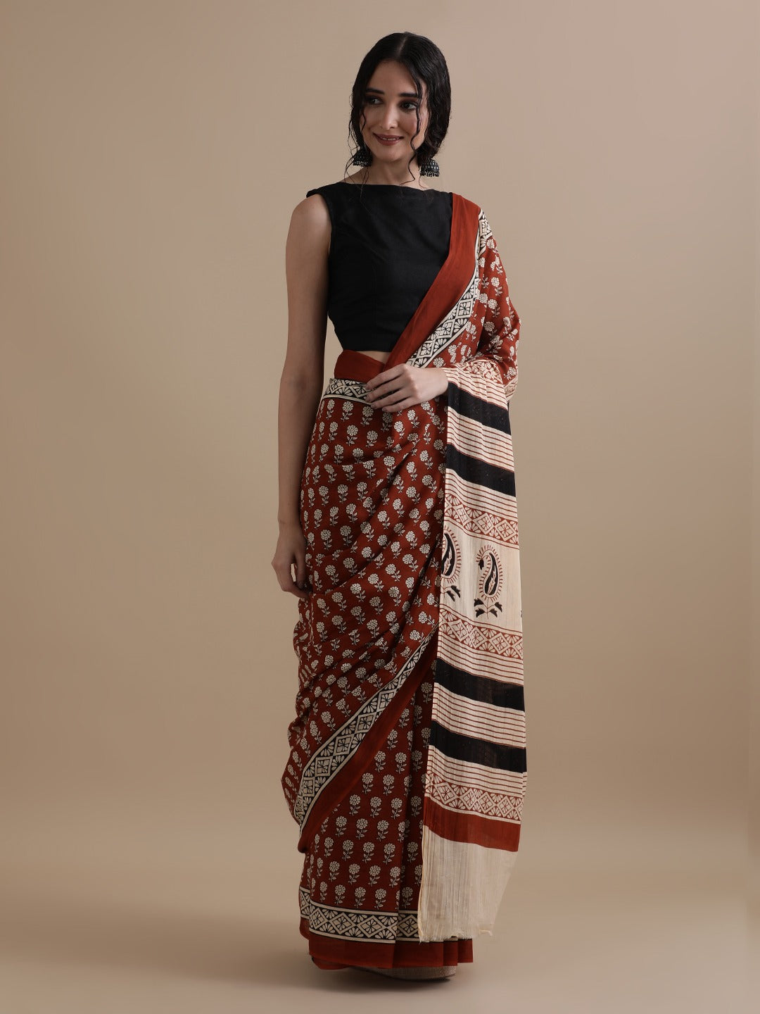 Pure Cotton Mul Mul Printed Sarees With Blouse (37)