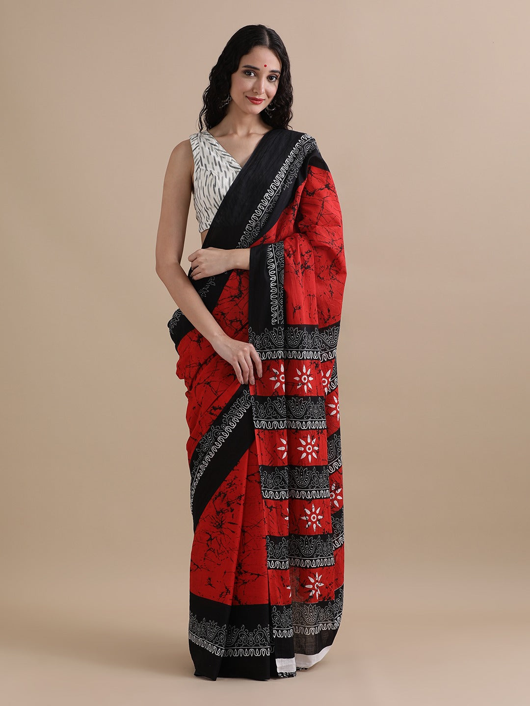 Pure Cotton Mul Mul Printed Sarees With Blouse (60)