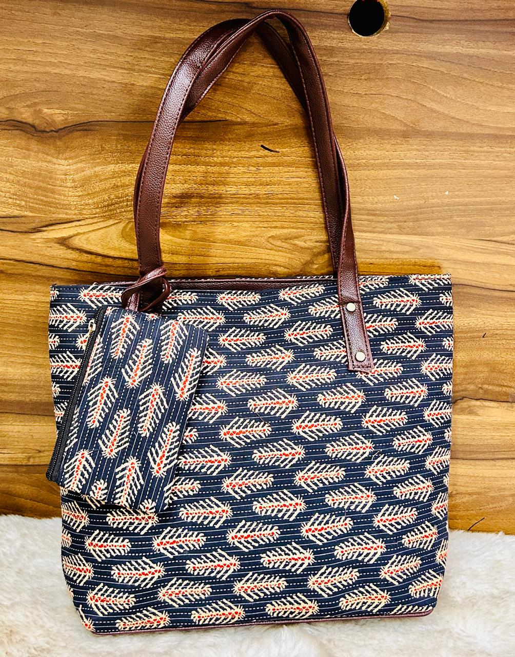 Ikkat Tote Hand Bag (6)