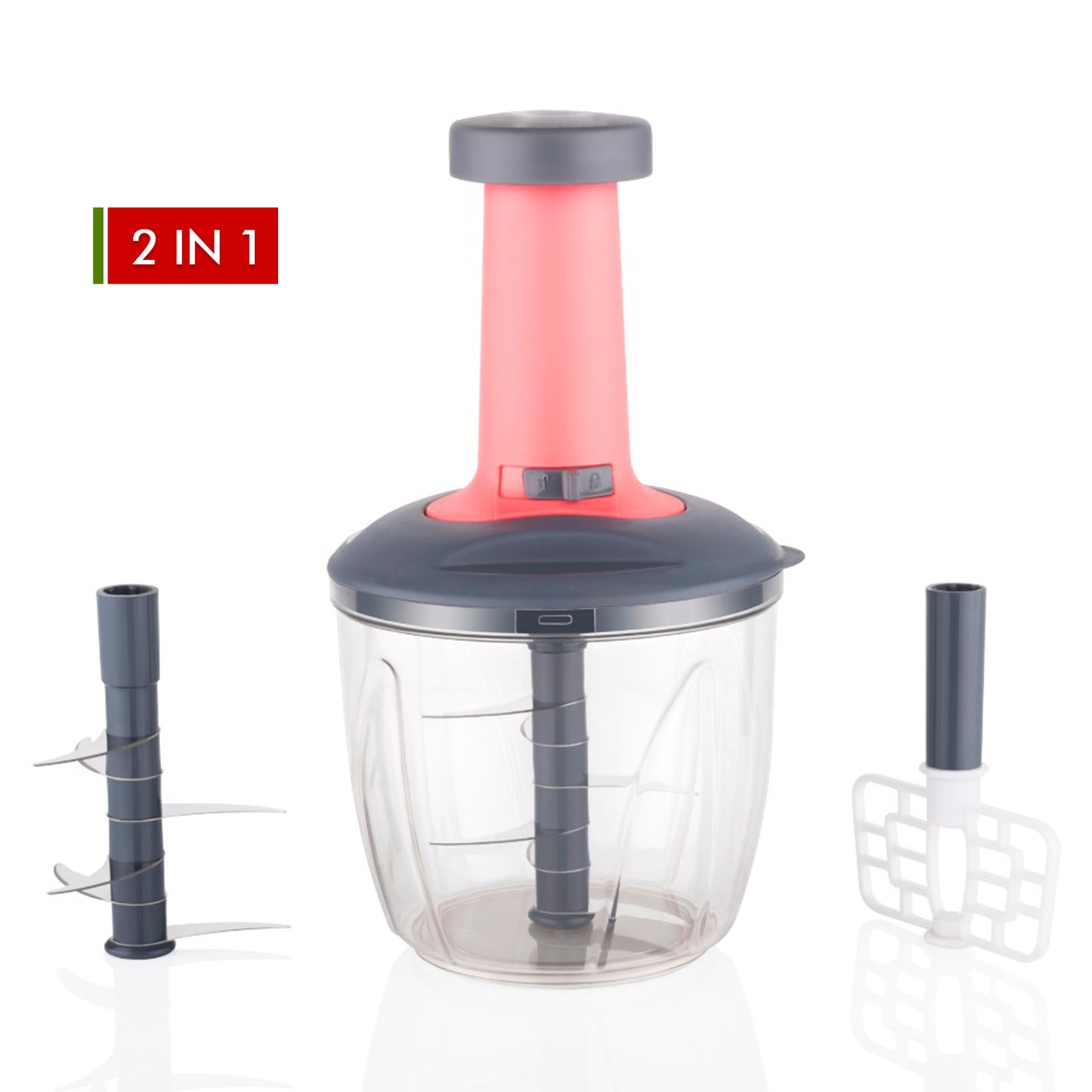 2 In 1 Push Up Chopper With Blender