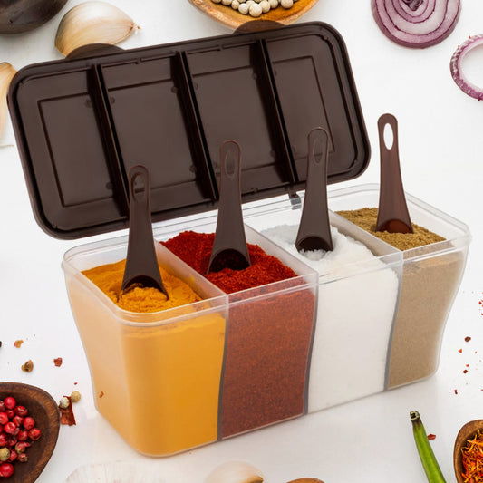 Kitchen Multipurpose Air-tight 4 Sections Storage Containers