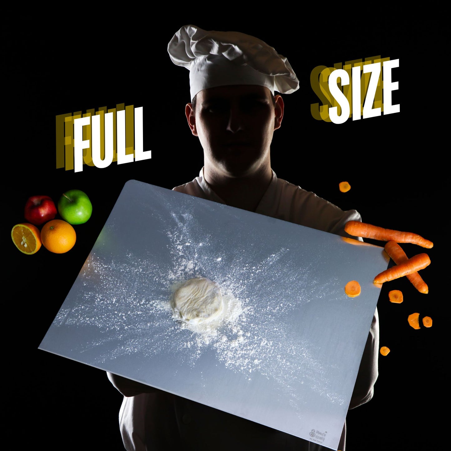 Stainless Steel Chopping Board Lip Design - Large