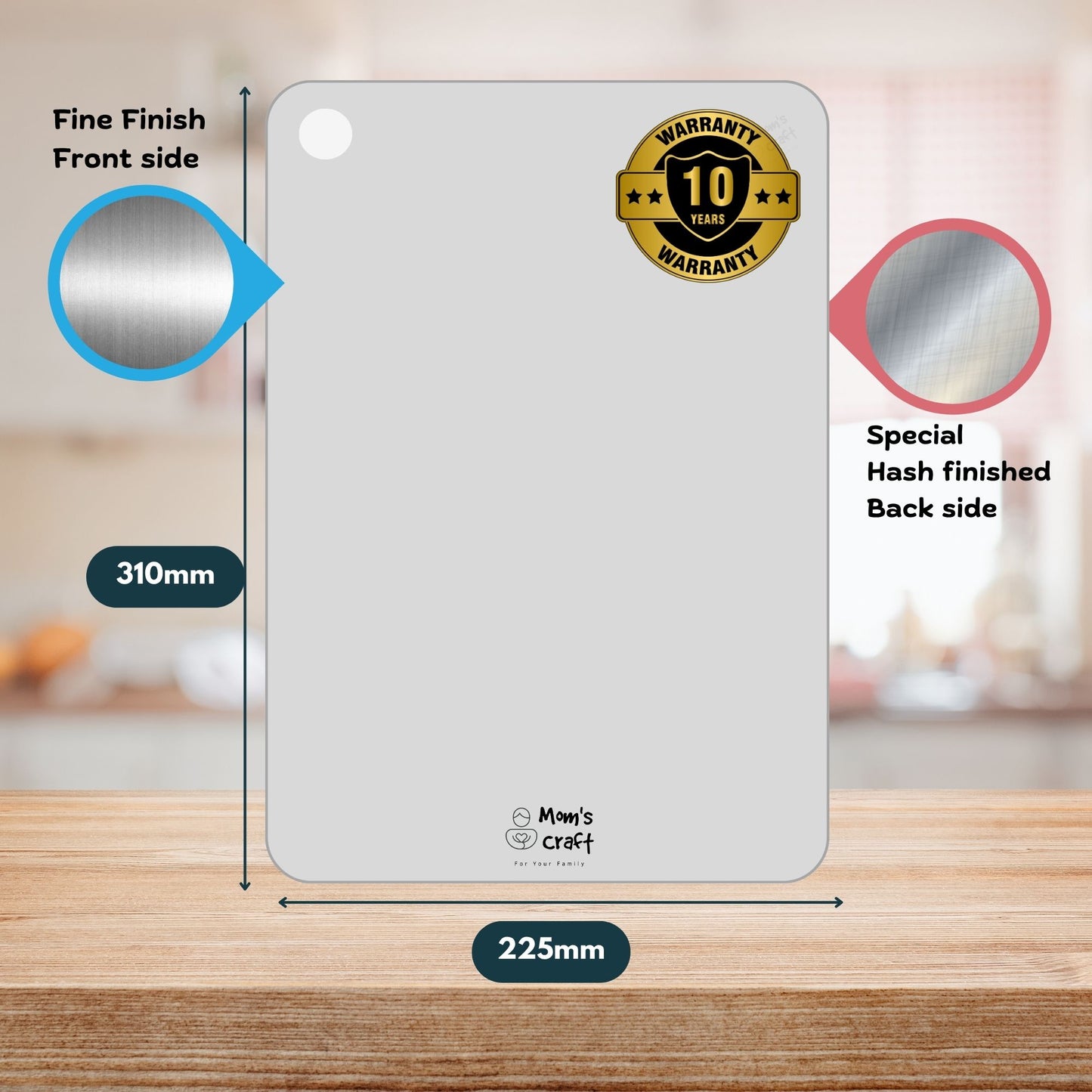 Stainless Steel Chopping Board - Regular