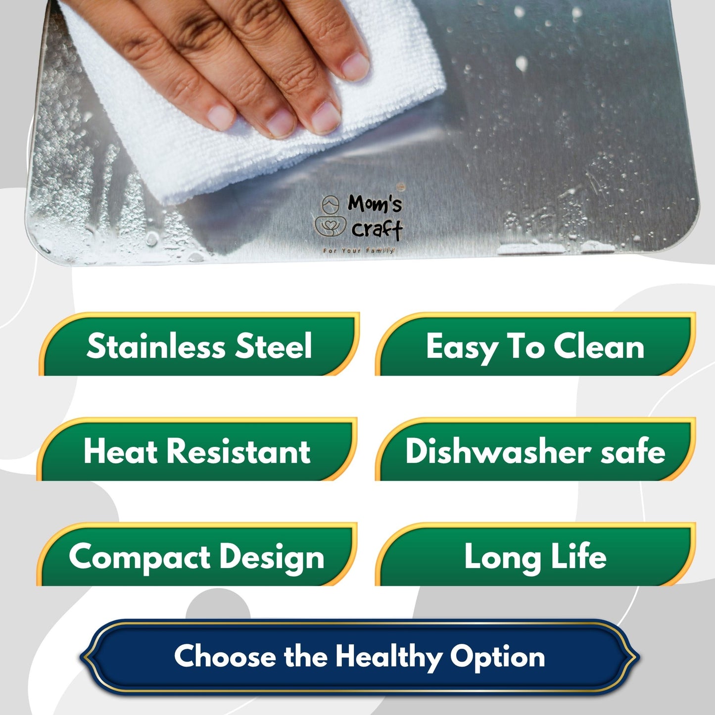 Stainless Steel Chopping Board - Regular