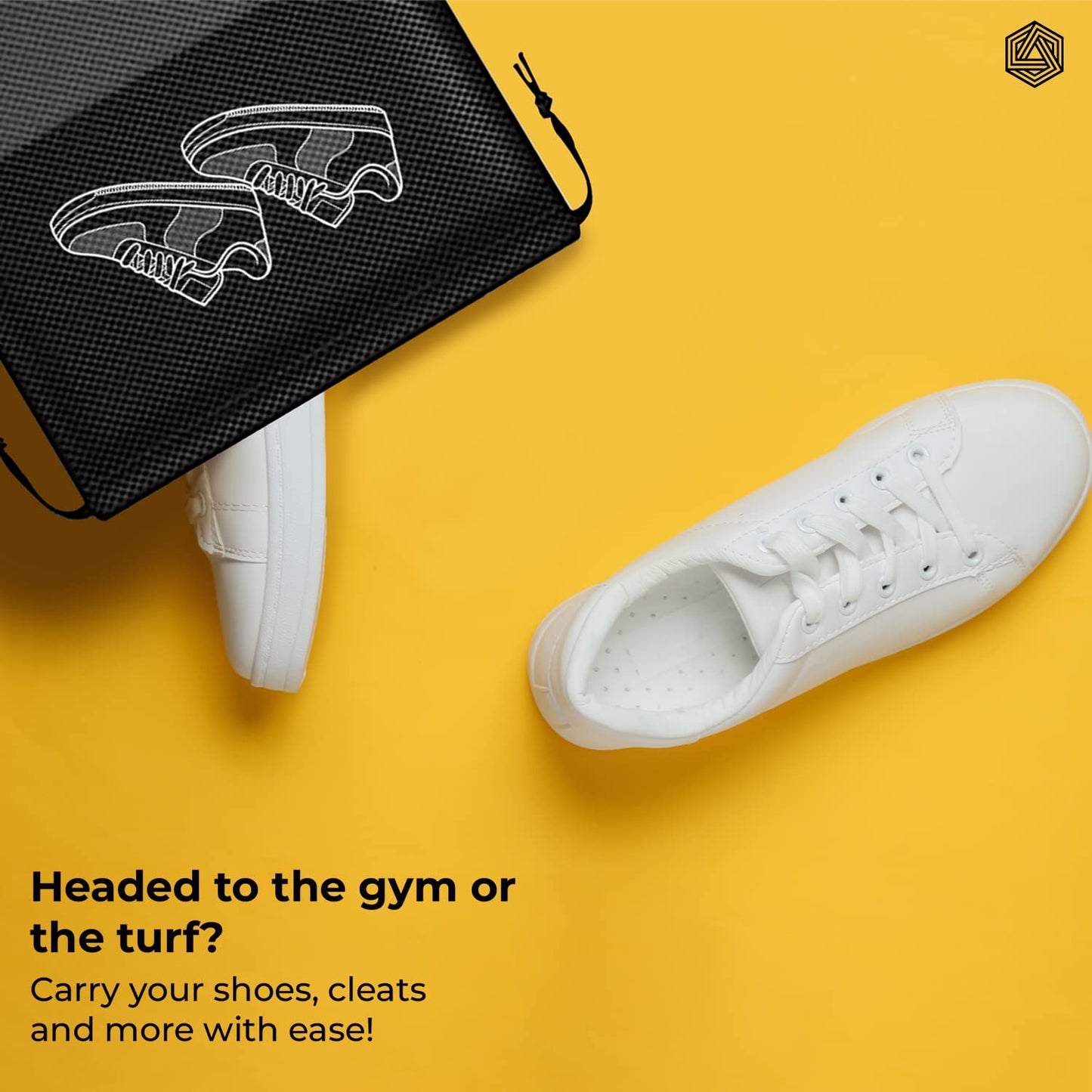 Boldfit Shoe Bag for Travel Bag for Man & Women Shoe Cover for Storage at Home Gym Reusable Travelling Accessories Organizer Pouch Travel Essentials Footwear Bags for Travelling Men -Pack of 6, Black