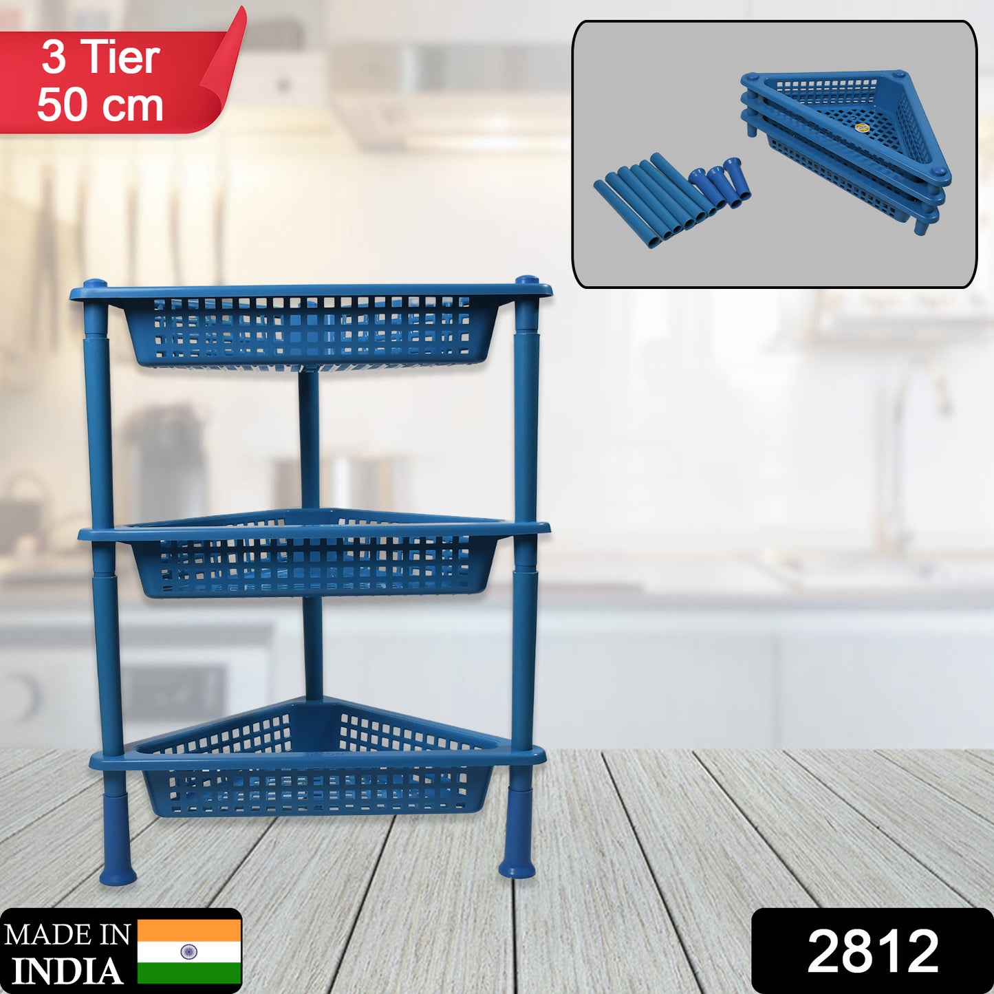 Triangle Storage Plastic 3-tier  Rack