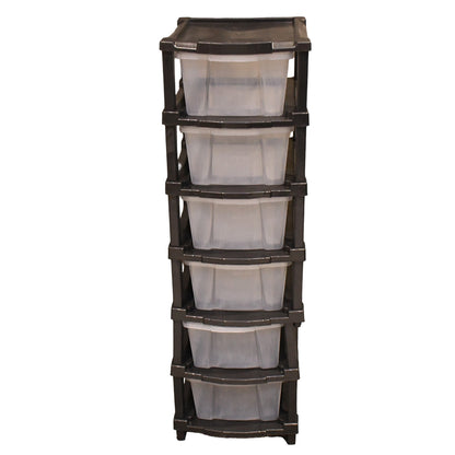 6-Layer Modular Plastic Drawer Storage Cabinet