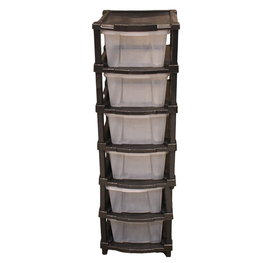 6-Layer Modular Plastic Drawer Storage Cabinet