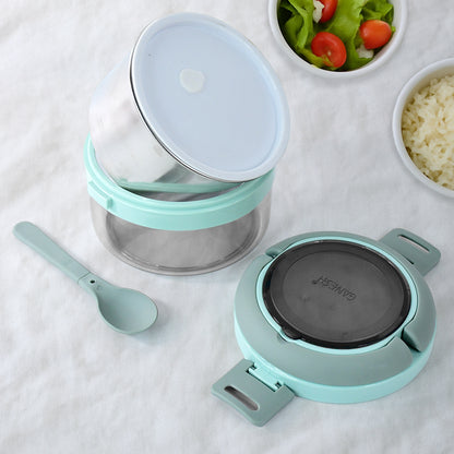 Tiara 400ml Stainless Steel Insulated Lunch Box With Leakproof Lid  Folding Spoon