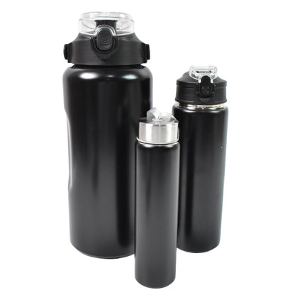 3 In 1 Stainless Steel Insulated Water Bottle (3 Pcs Set  Different Size)