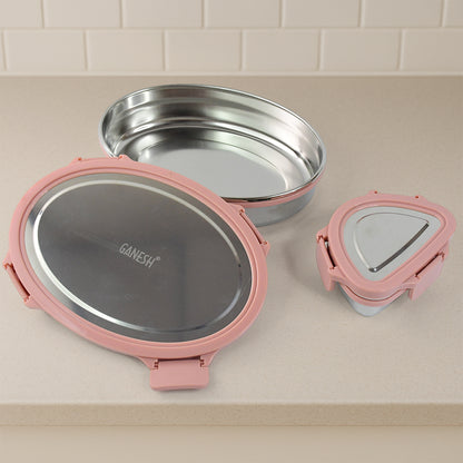 Classy 2-piece Stainless Steel Lunch Box Set