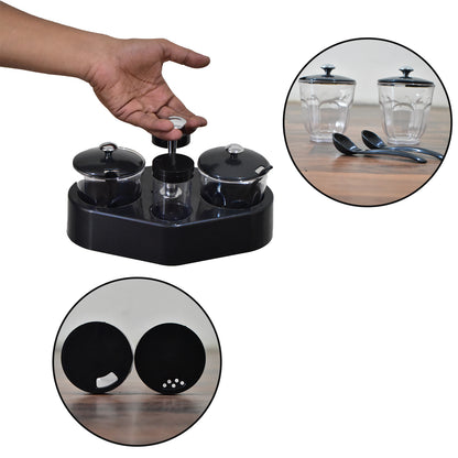 Condiment Set For Kitchen Transparent Jar