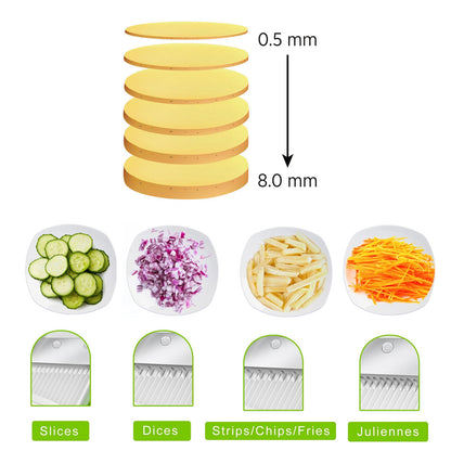 Adjustable Hand Press Vegetables Chopper