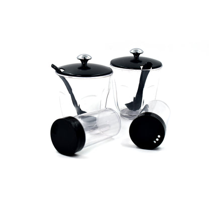 Condiment Set For Kitchen Transparent Jar
