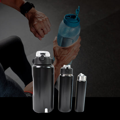 3 In 1 Stainless Steel Insulated Water Bottle (3 Pcs Set  Different Size)