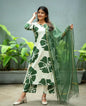 Anarkali dress Print Kurti gown with pant with Beautiful Kotadoriya Dupatta