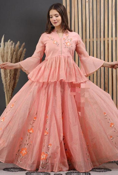 Peach Lehenga Choli