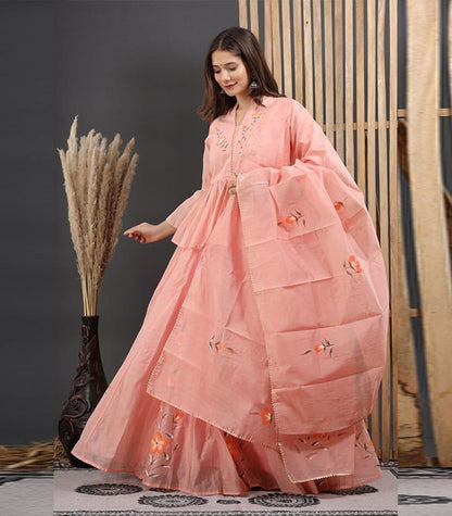 Peach Lehenga Choli