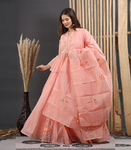 Peach Lehenga Choli