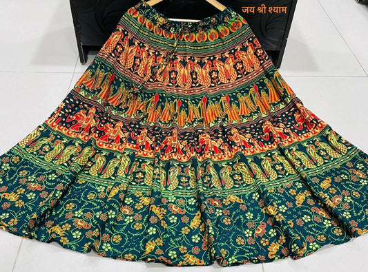Printed Jaipuri Cotton Skirt  (6)