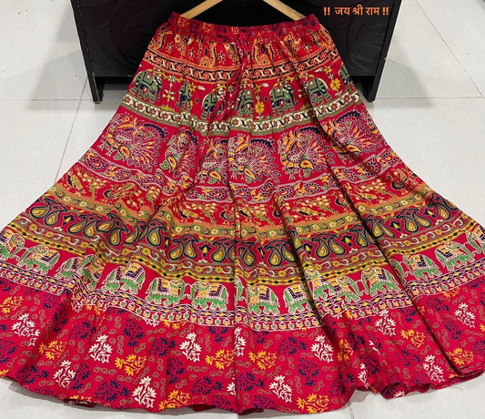 Printed Jaipuri Cotton Skirt  (9)