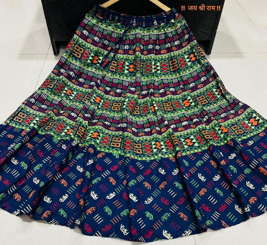 Printed Jaipuri Cotton Skirt  (12)