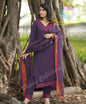 Timeless Cotton Suit with Intricate Yoke Embroidery and Full Linen Dupatta