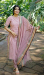 Premium South cotton handloom kurti with Pant and dupatta
