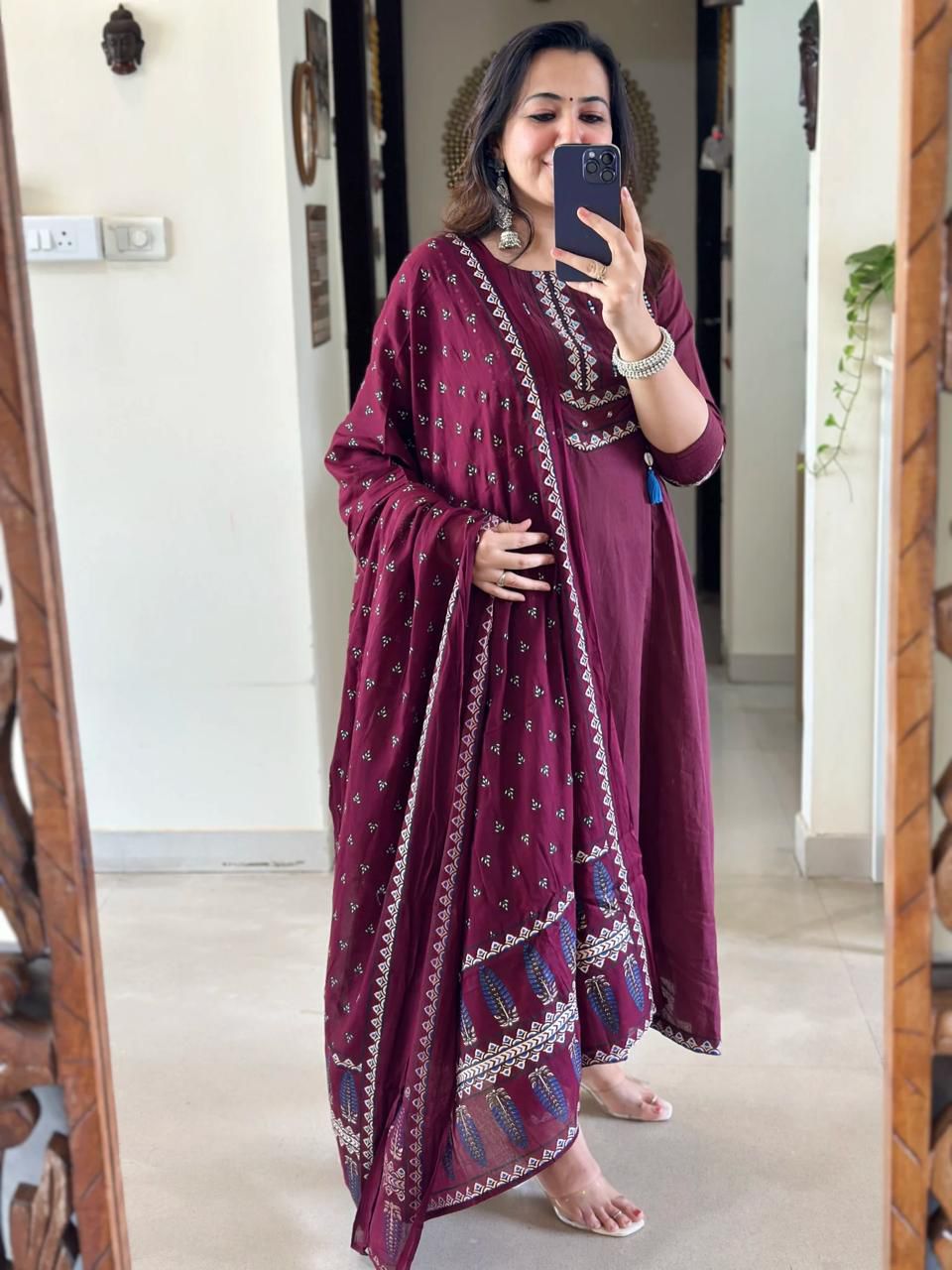 Anarkali  kurta And Dupatta Set Fully Stitched Ready