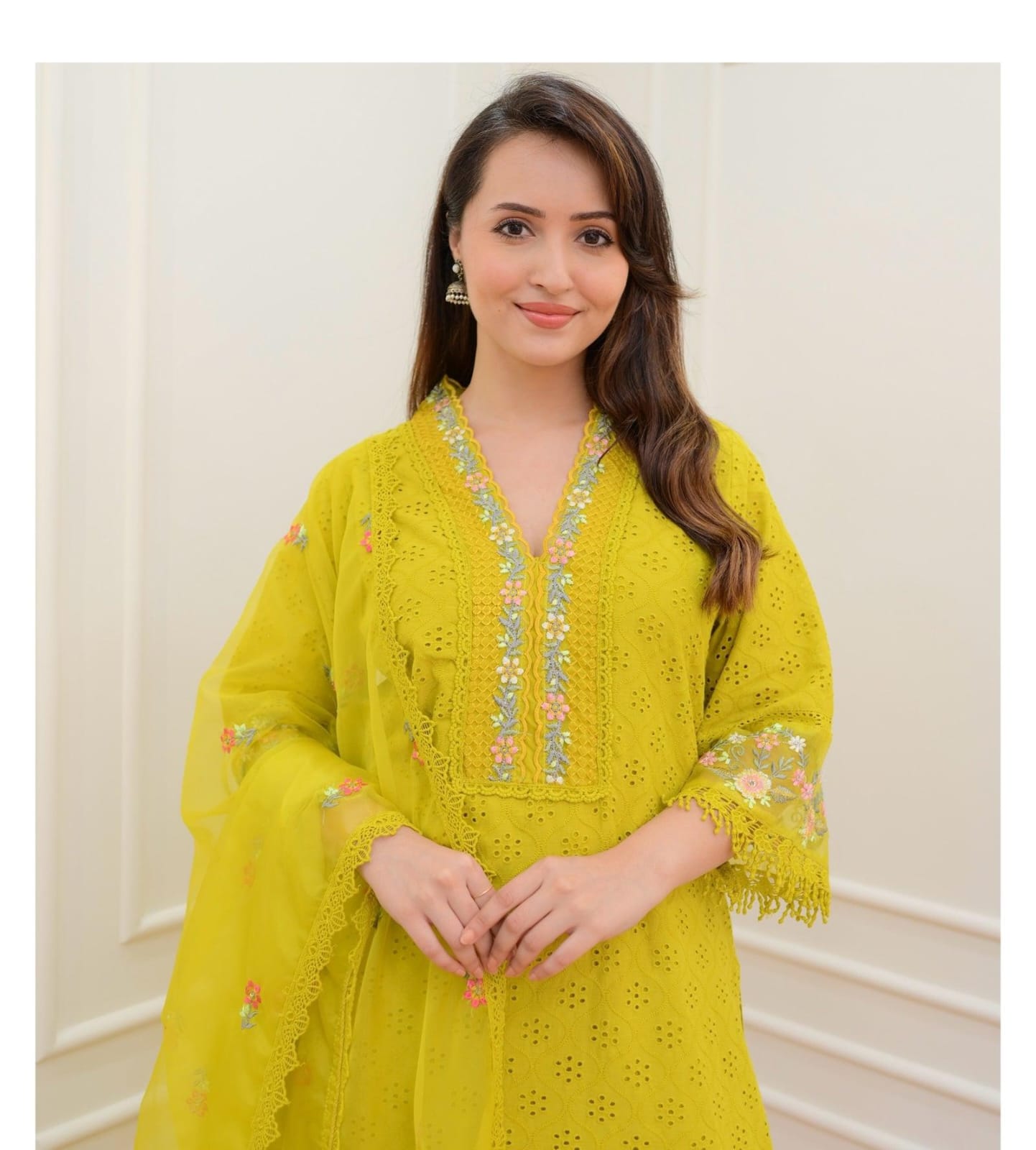 Schiffli Cutwork Suit set