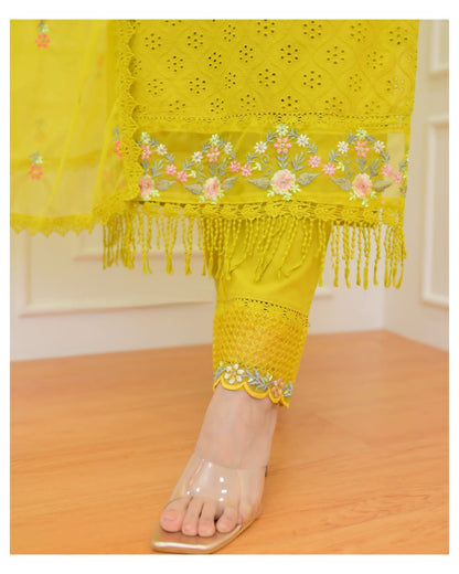 Schiffli Cutwork Suit set