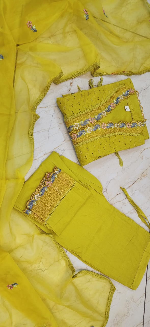 Schiffli Cutwork Suit set